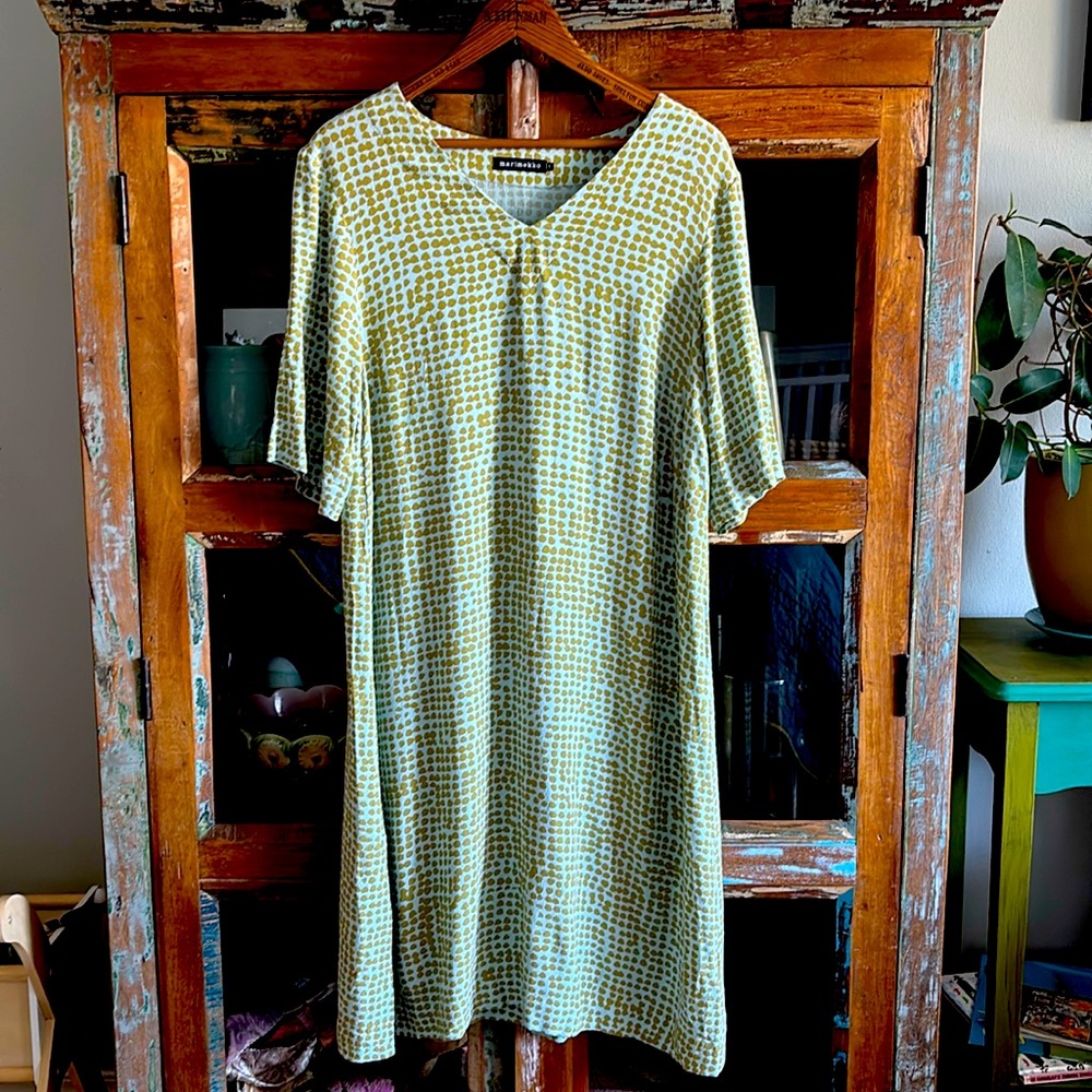 marimekko basaltti. Orkanen pattered dress.   Beautiful dress for summer.